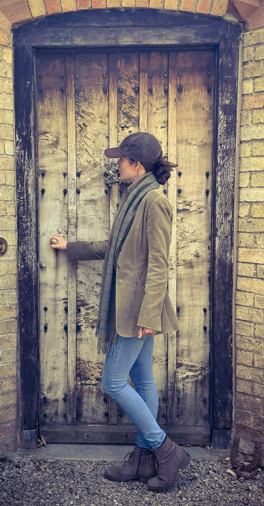 Scarf Country Check Sage